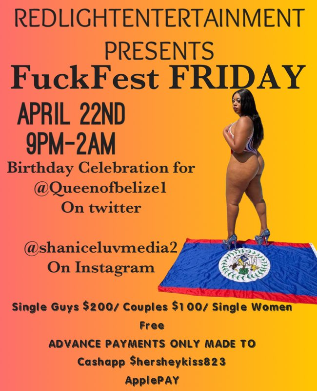 RedlightentN's tweet photo. @Queenofbelize1 will be celebrating her birthday with us for #FuckfestFriday https://t.co/4knn5LkjG5