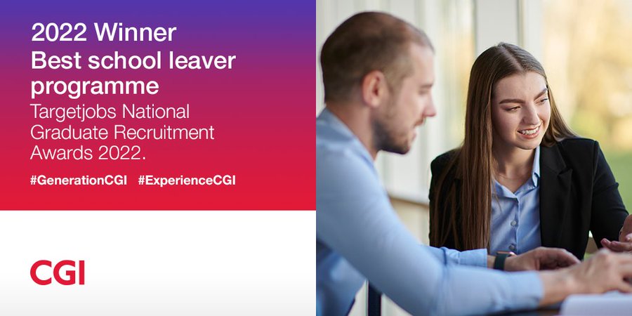 CGI UK Careers (@cgi_uk_careers) on Twitter photo We're delighted to have won 'Best school leaver programme' at the <a href="/TJawards/">TARGETjobs Awards</a>! If you're looking for an Early Careers opportunity you'll be in safe hands with us. Check out our available vacancies bit.ly/3uiVH8q #WeAreCGI #BePartofOurStory #TJawards2022 We're delighted to have won 'Best school leaver programme' at the <a href="/TJawards/">TARGETjobs Awards</a>! If you're looking for an Early Careers opportunity you'll be in safe hands with us. Check out our available vacancies bit.ly/3uiVH8q #WeAreCGI #BePartofOurStory #TJawards2022