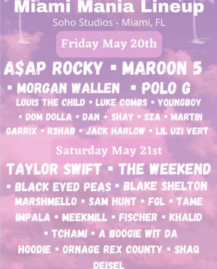 nightpulseVEI's tweet photo. Check out the lineup for #miamimania https://t.co/TiNHiWVKEA