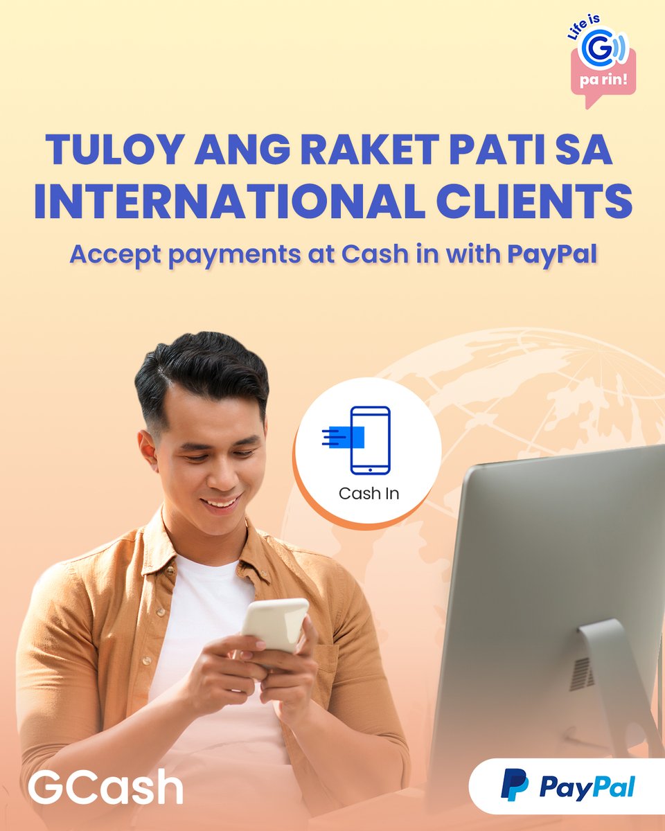 gcashofficial's tweet photo. Stay connected no matter the distance! With GCash, easy nang mag-Cash In with Paypal!

No GCash yet? Download the GCash App on the Apple App Store, Google Play Store, or Huawei App Gallery! Register and get verified today, available for all networks! #LifeIsGPaRin https://t.co/0AGAUwNSZF