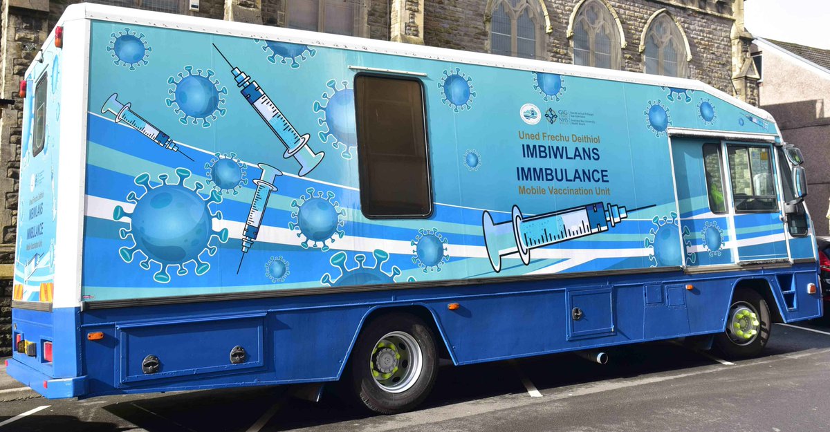 Covid vaccinations for ages 12+ will be available on our Immbulance, which will be in High Street car park, Neath, on Mon, April 11th and Tues 12th. Appointment only. Contact our booking team on 01792 200492 / 01639 862323, Monday to Saturday 9am to 5pm.