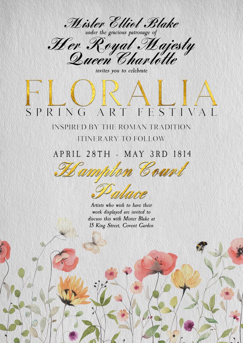 VeIvetAndVice's tweet photo. Hand-painted invites are being delivered around the Ton and beyond~

Save the date! 

#Floralia #HamptonCourtFloralia #FloraliaArtFestival https://t.co/RKIrDEJurP