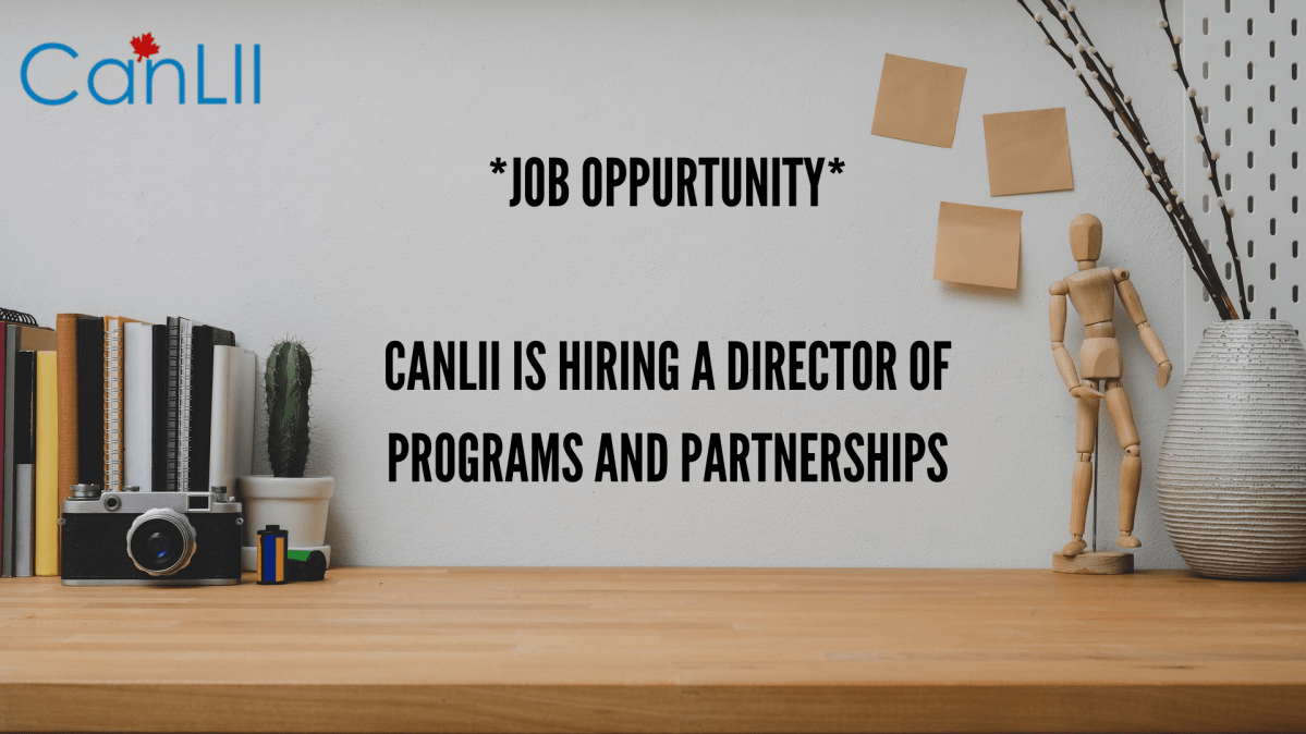 CanLII's tweet photo. We're hiring 📣 ! CanLII is looking for a new Director of Programs and Partnerships. #lawtwitter #lawjobs 

https://t.co/cB9UB8qLYE https://t.co/jDl0zVZ8NV