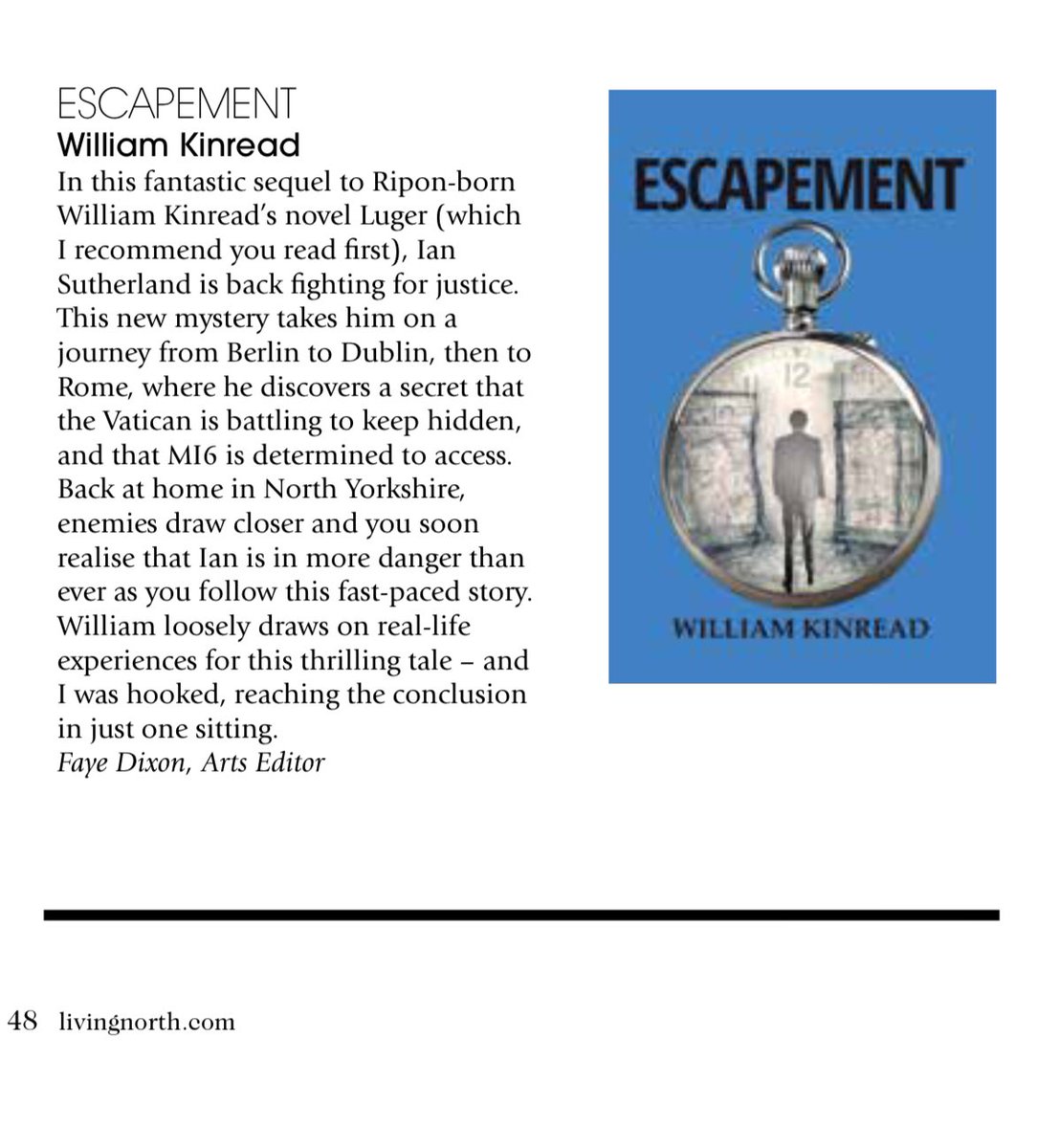 WilliamKinread's tweet photo. Fantastic review of my new #thriller in @Living_North 

https://t.co/VmbgdRexrs

#books #book #read #novel #fiction #author #reading #writer https://t.co/9WFBgR8xrN