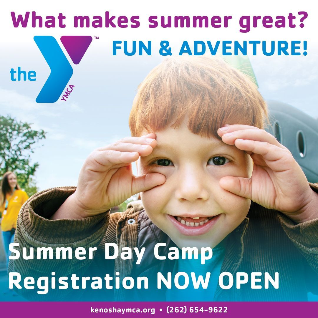 ☀Don't forget to sign up for the YMCA Summer Day Camp. Games, field trips, crafts, science, outdoors, swimming, and more! Registration is now open. 

bit.ly/3wHm6OS

#Summercamp #Daycamp #Childcare #Daycare #YMCA #KenoshaY