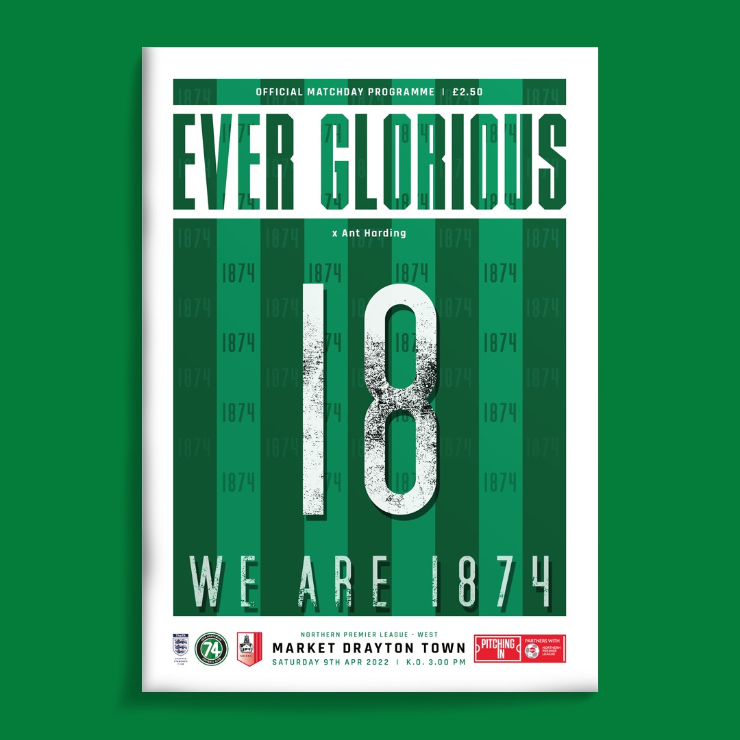 1874programme's tweet image. Tomorrow's programmes, today: 18/19. @1874Northwich vs @MDTFC

Many thanks to @antharding for the cover art!

The penultimate home programme of the season!

#tomorrowsprogrammestoday
#footballprogrammes
#programme