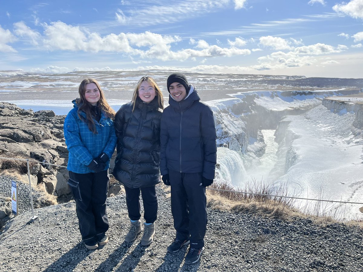 SandGeog's tweet photo. Awesome views of Gullfoss - students have seen some amazing physical landscapes over the last few days! https://t.co/yaCQmeISJU