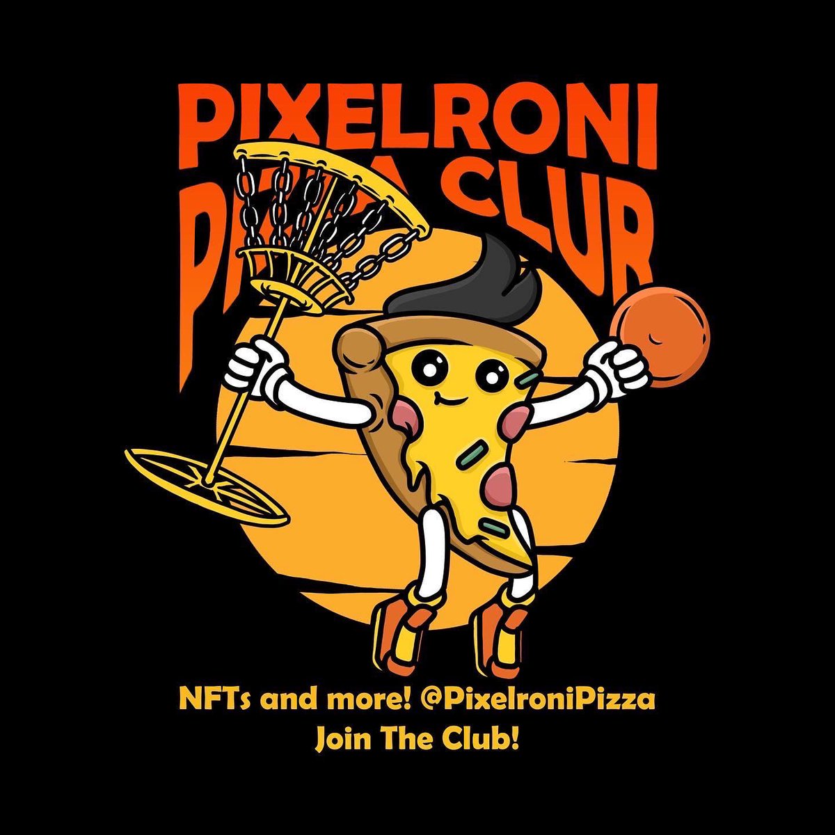 PixelroniPizza's tweet photo. Wishing our guy, Anthony Rising an amazing round in this weekend’s @PDGA Open! ⛳️🥏

“Putt for dough!!” 🙌 (Get it? 😏)
#Pixelroni 🍕🍕🤘🏼😝 #DiscGolf #NFT #NFTCommunity @DynamicDiscs @DiscGolfProTour https://t.co/oyR5nNkuM6