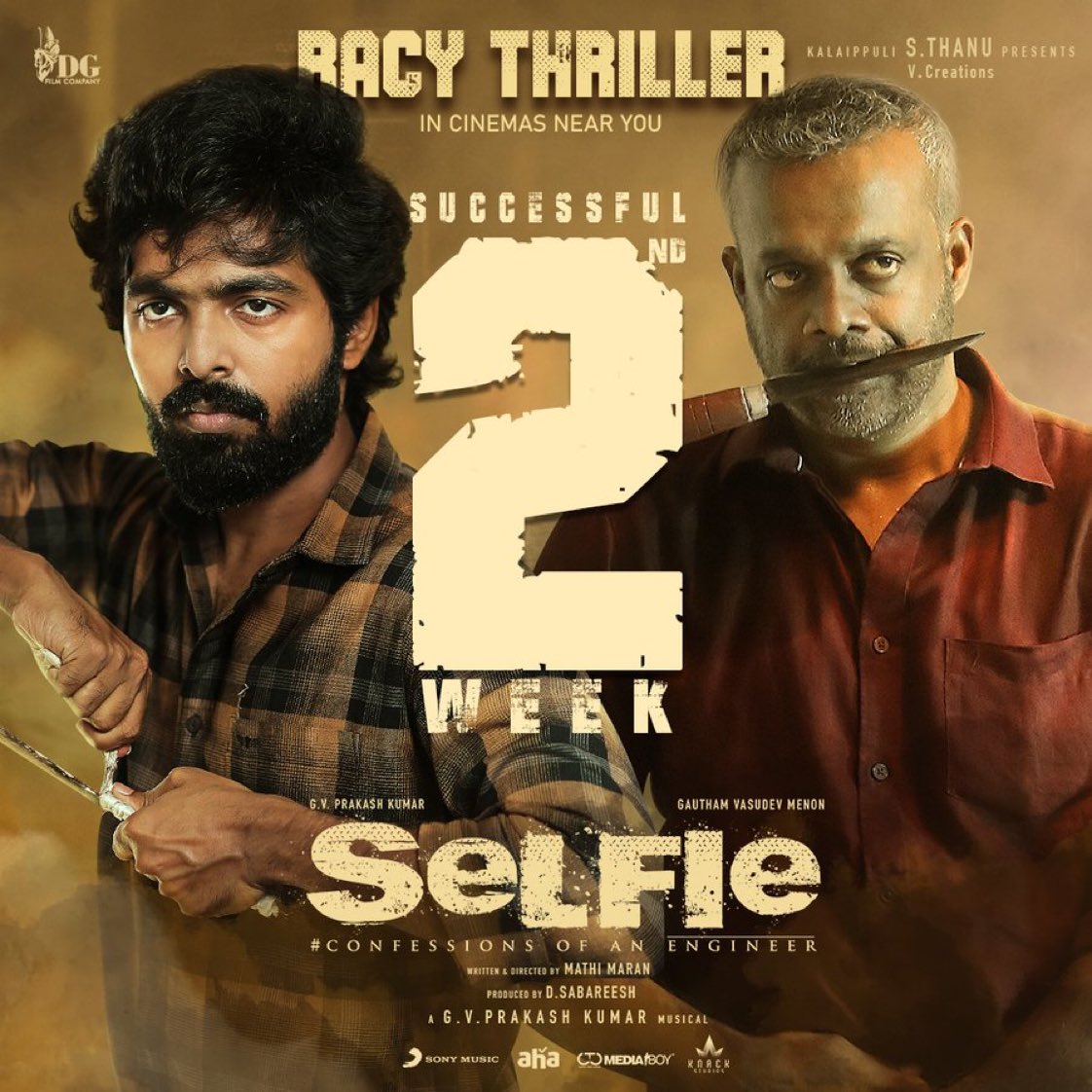 CinemaCalendar's tweet photo. #Selfie Successfully entered second week.
#SelfieRunningSuccessfully
#Confessionsofanengineer
@gvprakash @menongautham @VarshaBollamma @mathimaaran @theVcreations @DGfilmCompany @DG_Gunanidhi @D_Sabareesh_ @urkumaresanpro https://t.co/XlXqISIjH2