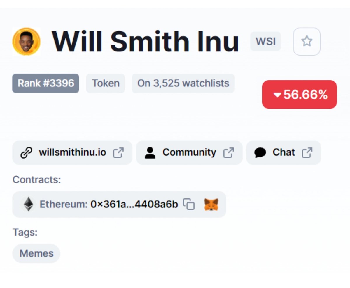 Someone made a Will Smith token 😆 🤣 wtf