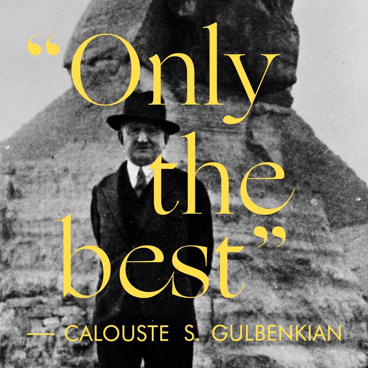 FCGulbenkian's tweet photo. No novo podcast do Museu Gulbenkian, inspirado no célebre lema de Calouste Sarkis Gulbenkian “only the best” (apenas o melhor), o historiador Rui Ramos e o diretor-adjunto do Museu João Carvalho Dias viajam pela vida e pela coleção desta figura incontornável... https://t.co/oofh2vIB4g