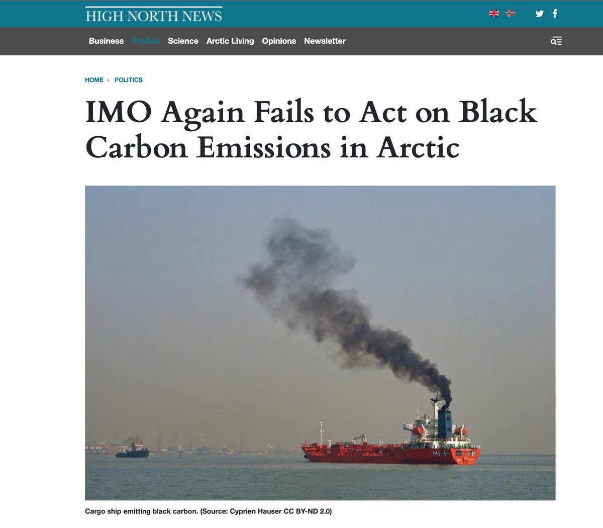 CleanArctic's tweet photo. .@IMOHQ Again Fails to Act on #BlackCarbon Emissions in Arctic
https://t.co/8gArthpqZb @HighNorthNews @malte_humpert @Sian_Prior9 #ppr9 #climateaction #shipping https://t.co/2QJCeFROnQ