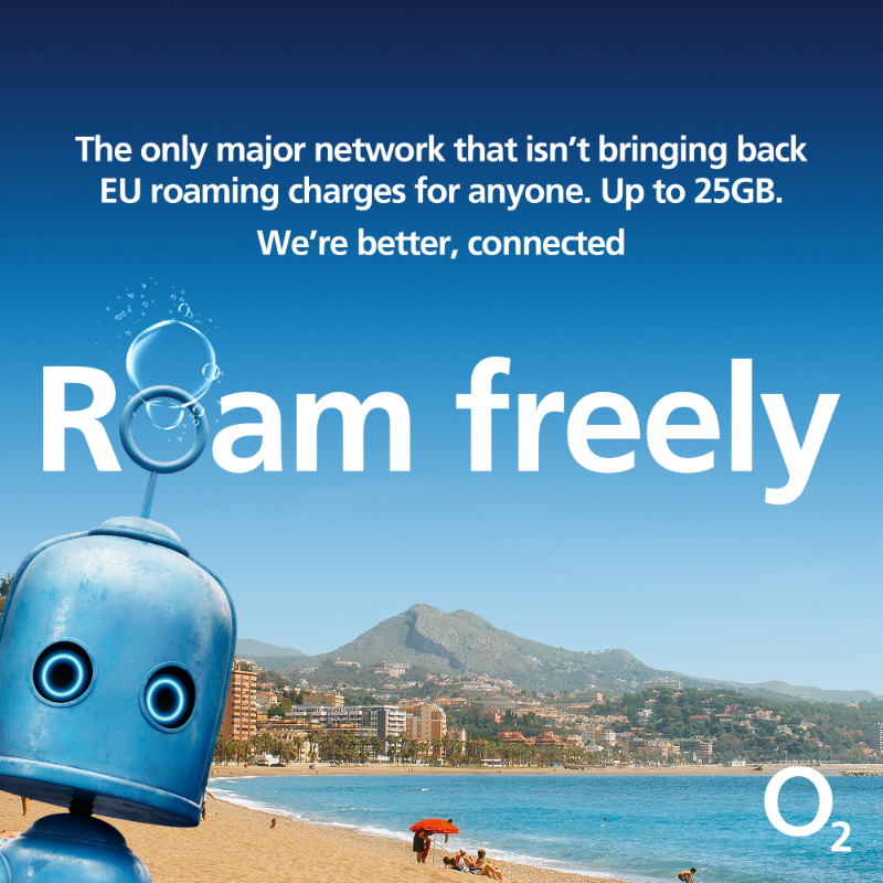 O2's tweet photo. Many of us haven't been on holiday for a while so we've seen a lot of questions about roaming.

We've got you covered - your data, minutes and texts will work in the EU, just like they do at home (up to 25GB).

Check out our tips https://t.co/bdRoFOpmQQ or reach out if you need.