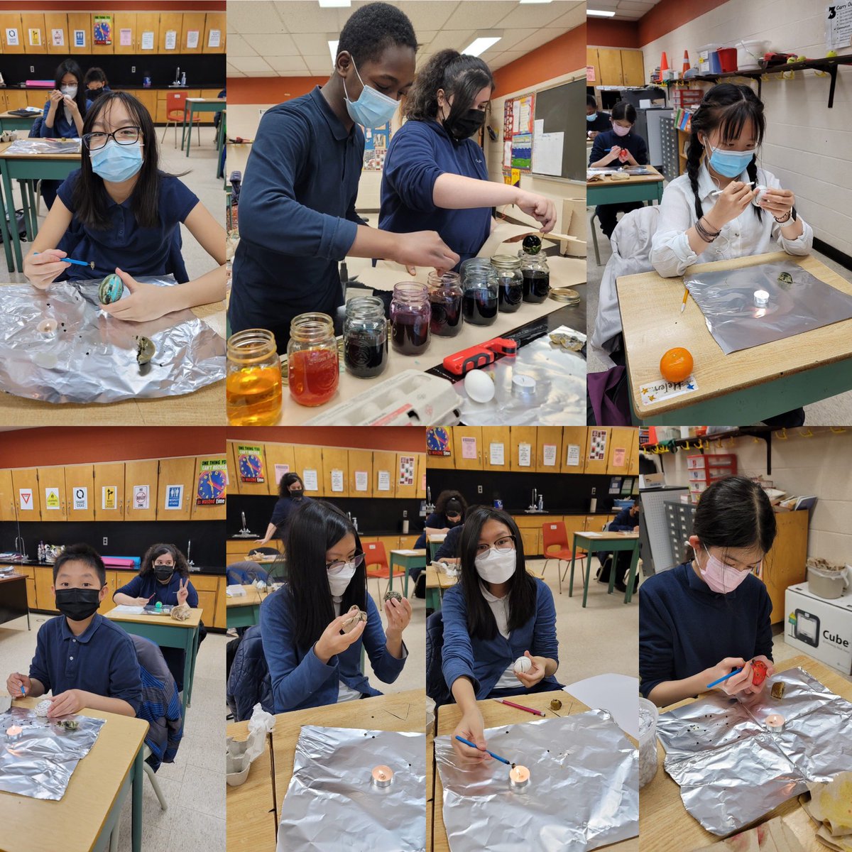 StRG_TCDSB's tweet photo. Some Pysanky pictures! Our grade 7s and 8s did an amazing job! @StRG_TCDSB @TCDSB @TCDSB_Peterson @MsCheung124 https://t.co/xvekkHwC1u