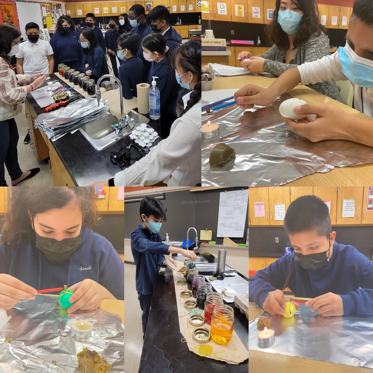 StRG_TCDSB's tweet photo. Some Pysanky pictures! Our grade 7s and 8s did an amazing job! @StRG_TCDSB @TCDSB @TCDSB_Peterson @MsCheung124 https://t.co/xvekkHwC1u