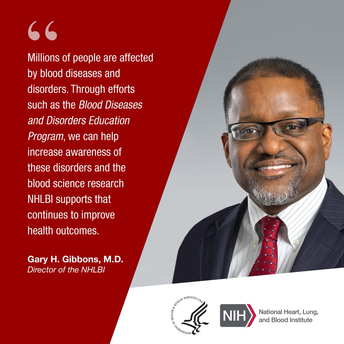 RT to support! By funding and supporting research on the causes, prevention, and treatment of #BloodDiseases and #BloodDisorders, the NHLBI helps researchers make new discoveries, which lead to better medical care.