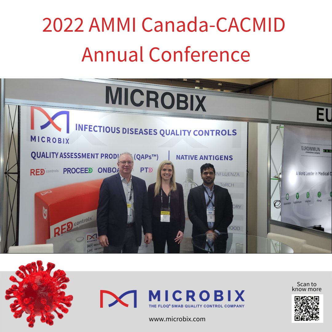 Microbix's tweet image. Title: 2022 AMMI Canada-CACMID Annual Conference

📣 Microbix is attending the 2022 AMMI Canada-CACMID Annual Conference in Vancouver from April 6th and April 7th, 2022.!📆

#CACMID #Annualconference