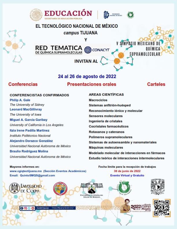 V Simposio Mexicano de Química Supramolecular
Evento virtual y gratuito