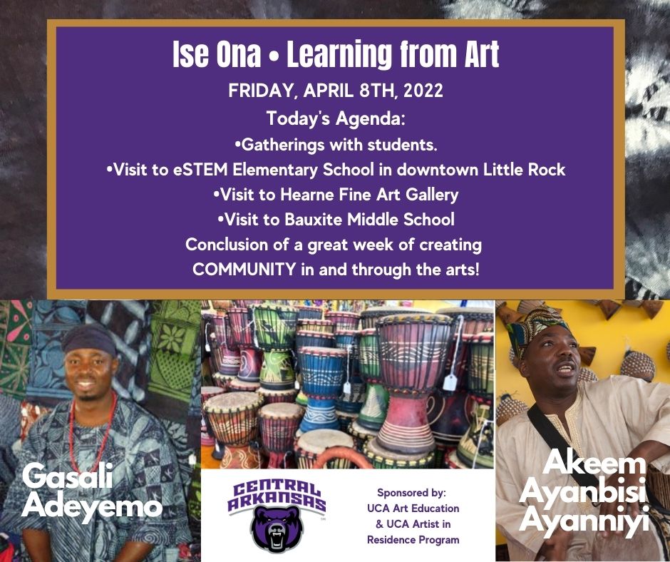 Today is the last day of “Ise Ona-Learning through Art” and the “Facilitating Pandemic Healing and Wellness through the Arts,” two Artists in Residence in one! This has been a tremendous week of showcasing and demonstrating the unique abilities to create a community through art.