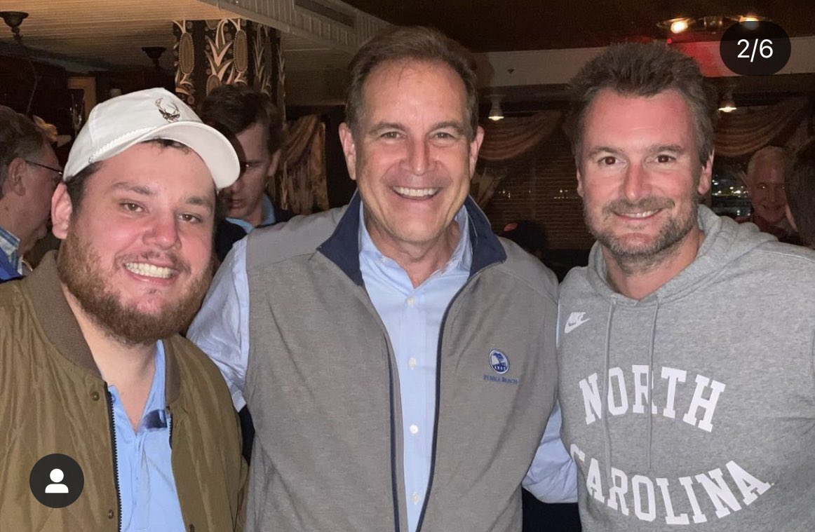 #UNC basketball fan and country music star Luke Combs at the Final Four.
