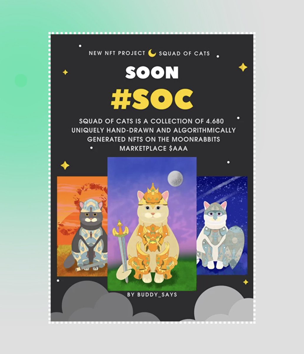 🐰NFT Giveaway/GKB Collection🐰

🎁 3x Golden Kitty Bank 
♻️ Like, RT and Follow 
⏳ Winners will be picked in 24h

GKB owners will also receive an airdrop of the upcoming 
Squad of Cats collection. 

Good luck 🎀

#NFT #Collection #Giveaway #Airdrop
<a href="/moonrabbitAZ/">Moon Rabbit</a> | $AAA | $WSBT