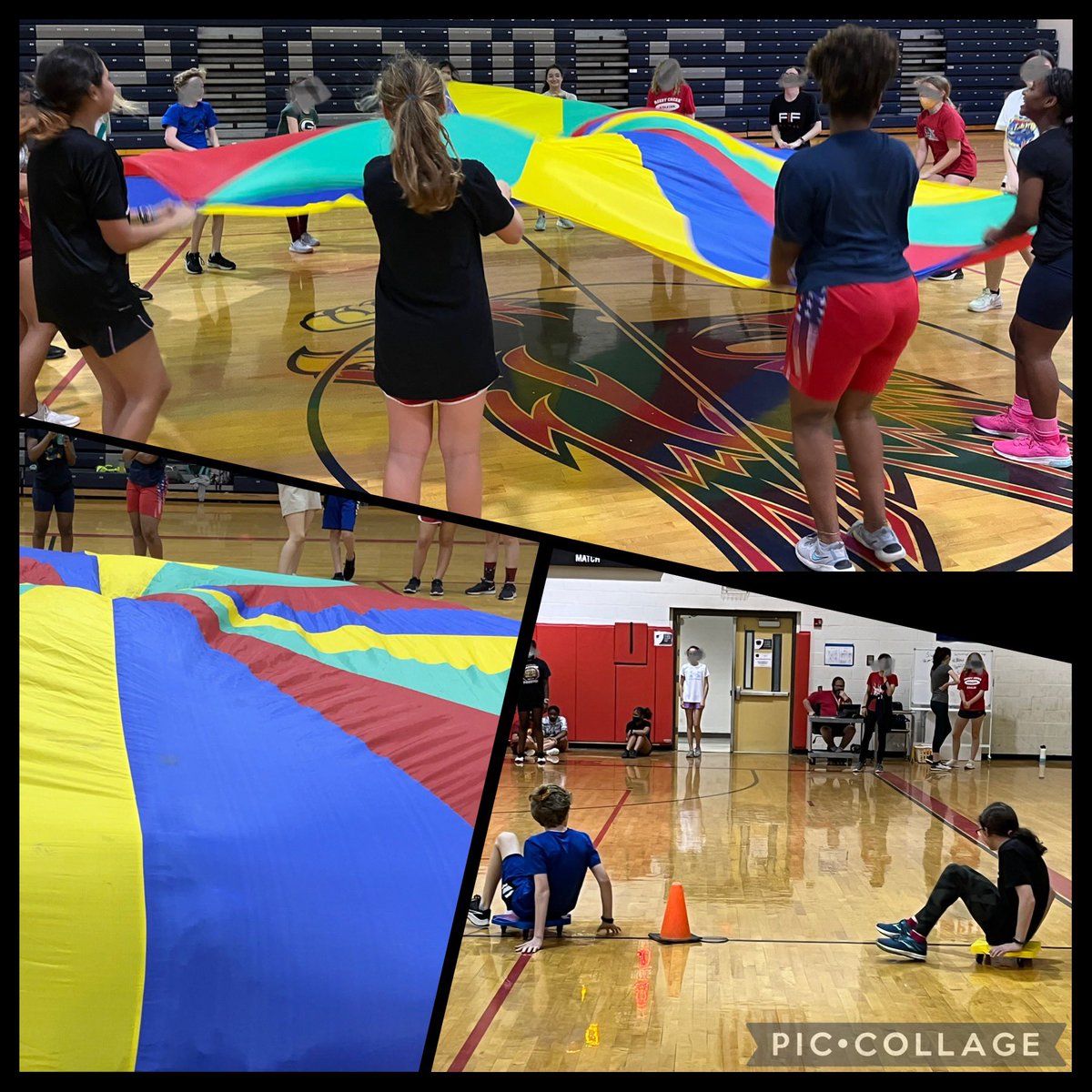 RCMSSachs's tweet photo. Girls Track practice may have been rained out yesterday ⛈, but our @reedycreekms athletes had a great time — and a great workout — in our beautiful gym! #EagleFun https://t.co/fjvHrPp7pd