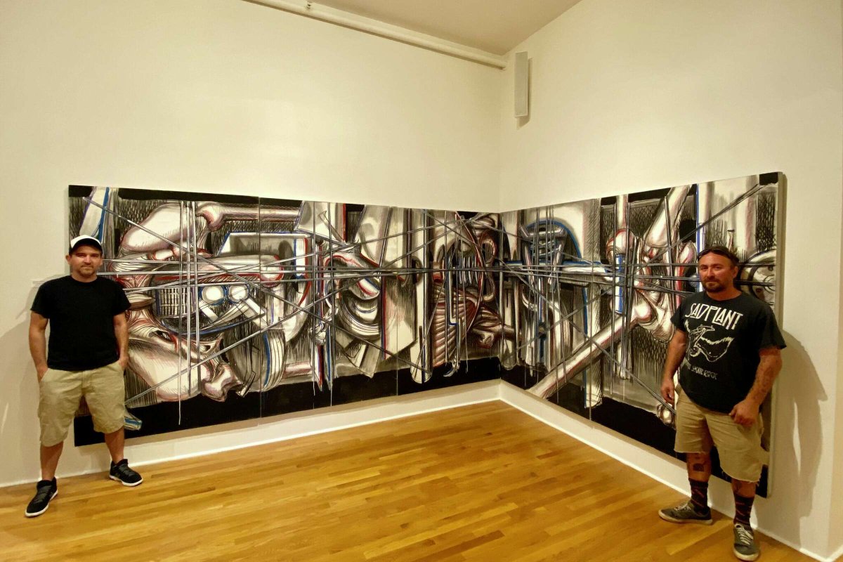 When the mechanic originally saw the pieces, his first thought was to hang them in his indoor skateboard park for Halloween.

But after finding out about Hines, he knew the world had to see his paintings, sculptures and small drawings.

📰 bit.ly/375zstF
📸 Contributed