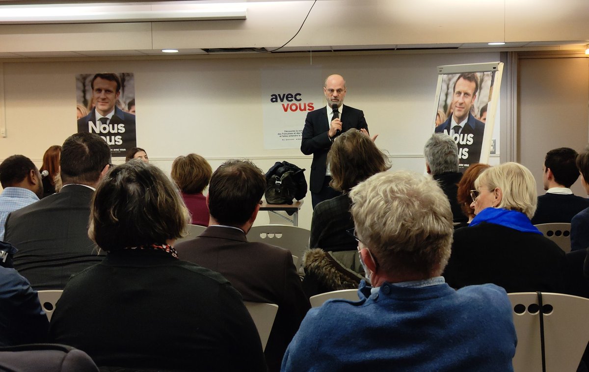 ilanacicurel's tweet photo. “Le droit de chercher sa vérité est le droit le plus sacré de l’enfant” M. Germain, instituteur d’Albert Camus. Dernière réunion de campagne avant le 1er tour à #Bagnolet avec @jmblanquer @najwaelhaite Alain Seksig @DLGirard @rach_artis. À dimanche !#JeVoteMacronDesLePremierTour https://t.co/YANiYc5skH