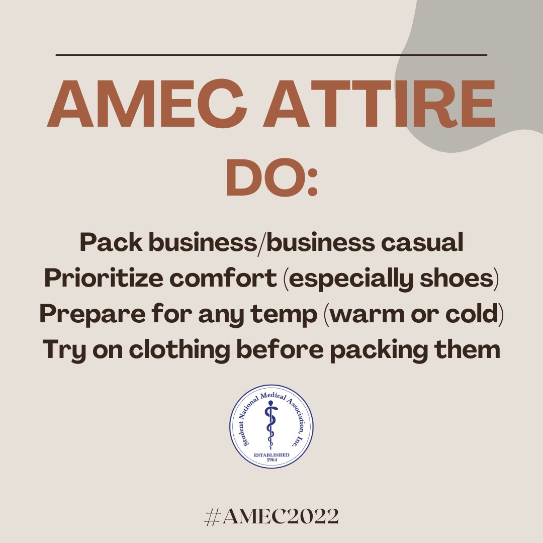 Get excited for AMEC 2022! The best way to prepare is to pack early. We figured it'd be helpful to give some insight on what to pack. Can't wait to see you in Orlando!
#AMEC2022 #SNMA #TheEmergence #SNMAExcellence