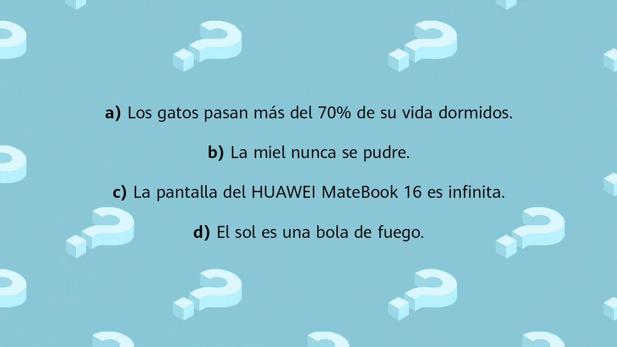 HuaweiMobileESP's tweet photo. 🤩 ¡Olé los viernes!
😋 Hoy tenemos algunos intrusos en el #RetoHUAWEI y queremos comprobar si eres capaz de verlos.
👇 ¡Dinos en comentarios qué afirmación es incorrecta! 👇 https://t.co/RNds6SAXMj