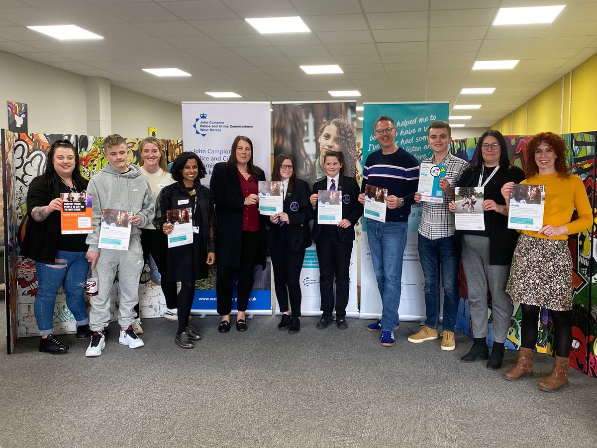 Great afternoon with @JohnPaulCampion @WestMerciaPCC  and @CCPippaMills who came to hear all about #Climb and #SteerClear. They listened to stories from our young people, volunteers, and staff, and had conversations about what we can do to ensure #YouthSafety across #WestMercia.