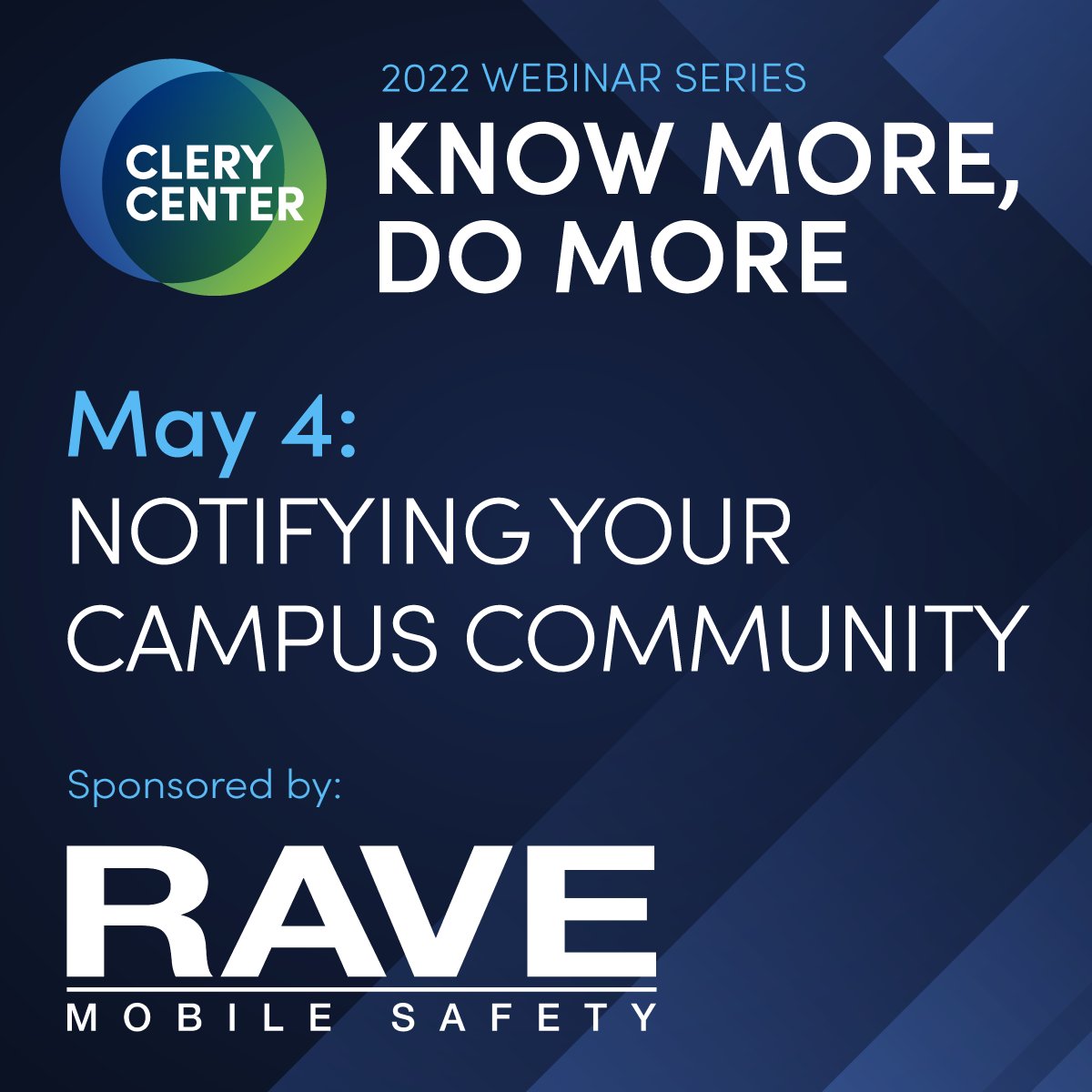 Clery Center on Twitter "Register now for our FREE May 4 webinar Know More, Do More Notifying