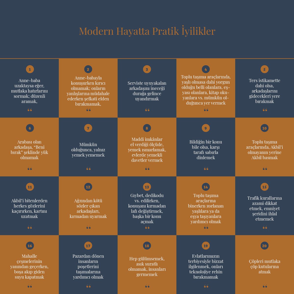 tahakilinctan's tweet photo. Modern Hayatta Pratik İyilikler - I https://t.co/7tc9X4jBJL