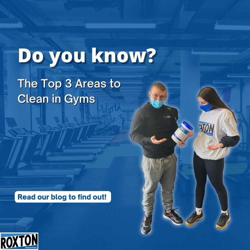 RoxtonWipes's tweet photo. Can you answer this? 

Gyms have many high touch point surfaces throughout. So if you are currently unaware of what they are. 

Check out our blog to find out! 
https://t.co/YLhwtKVqol  

#industrial #gym #disinfect #clean #facility #business #smallbusiness https://t.co/MJzZK4k3AS