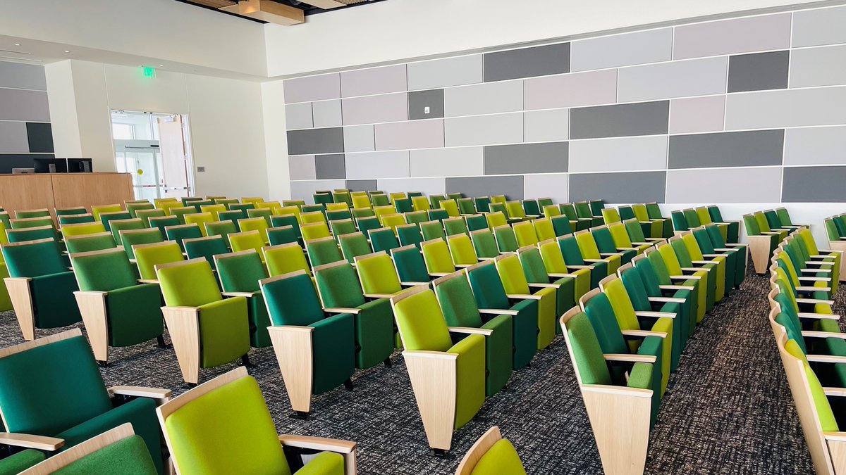 Woodneath Library Center

#SeatingSolutions #FixedSeating #AuditoriumSeating #LibraryDesign