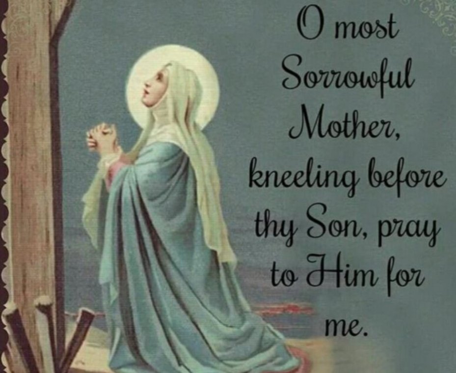 ❣️🙏 Today is one of the two feastdays in the Catholic liturgical calendar of the Seven Sorrows of the Blessed Virgin Mary.