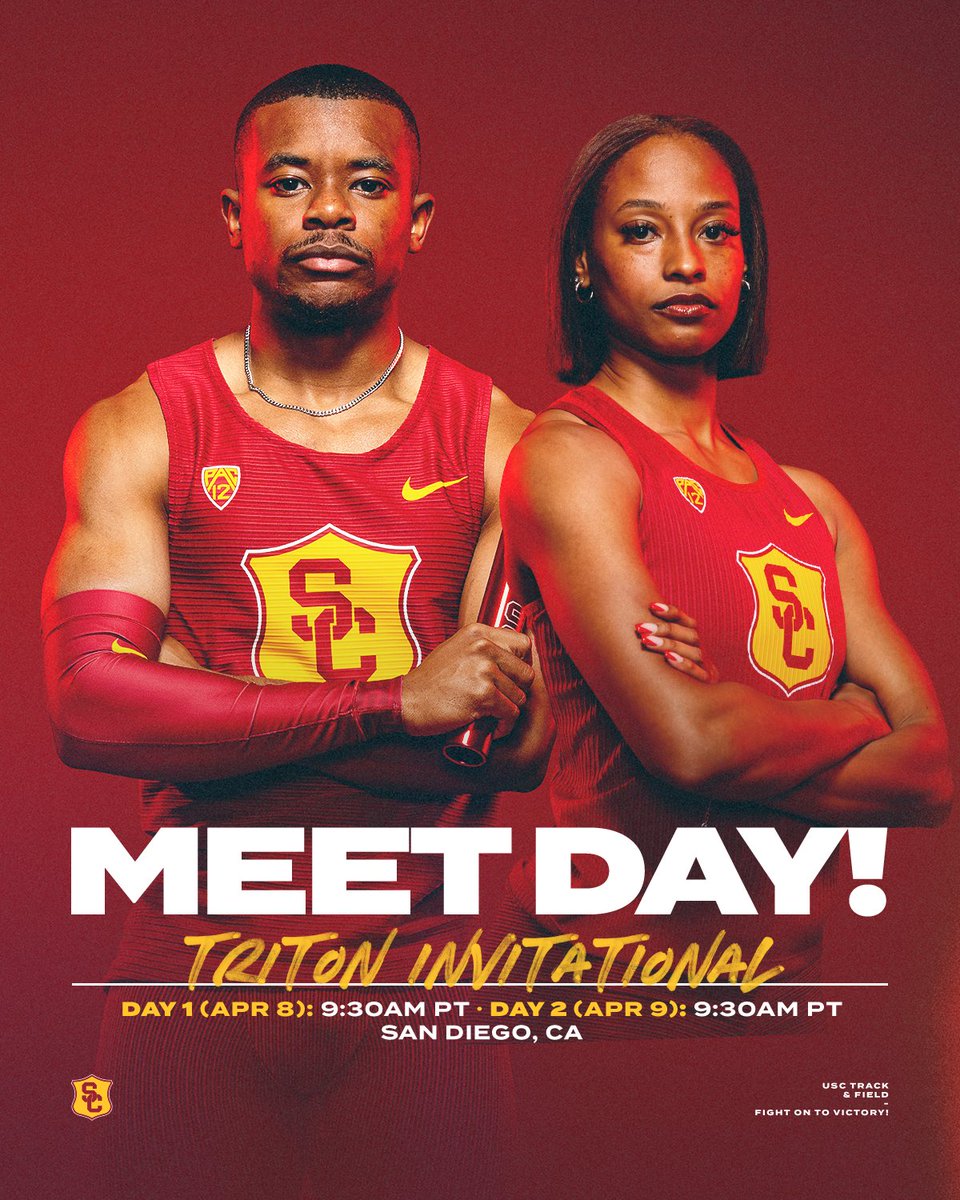USC_Track_Field's tweet photo. Kicking off the Triton Invitational!

📆: April 8-9
📍: San Diego
📊: https://t.co/wB4Ks6Yqlq https://t.co/9TcSnQoV1A