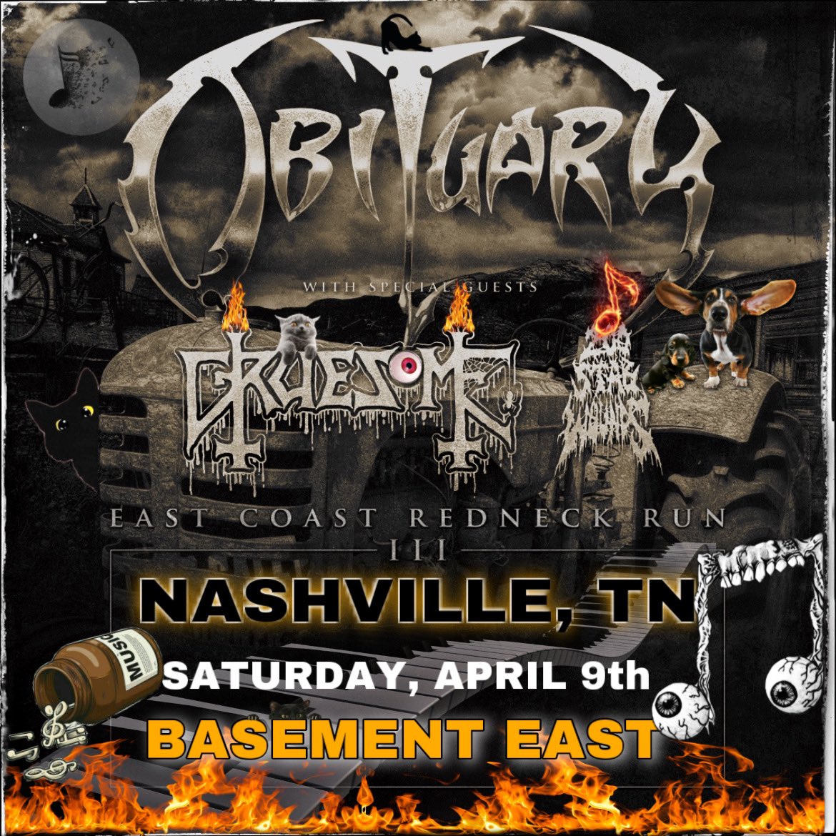 obituarytheband's tweet photo. Louisville, KY
Who’s Ready for the Greatest Show Ever?
Well, turns out that show is SoldOut so head on down to HeadlinersMusicHall and join these FloridaBoys for a little ShinDig you won’t forget for a day or two!
#NotSoldOut
#RedNeckRunIII https://t.co/MKxdGMC1ze