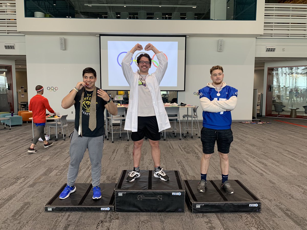 APEXBioResearch's tweet photo. AM Research team @WaukeeAPEX earned GOLD in the #APEXOfficeOlympics today! Scooter bobsled, Beijing Bocce and scooter swimming….so much fun and great team building. https://t.co/vF3zneOfdF