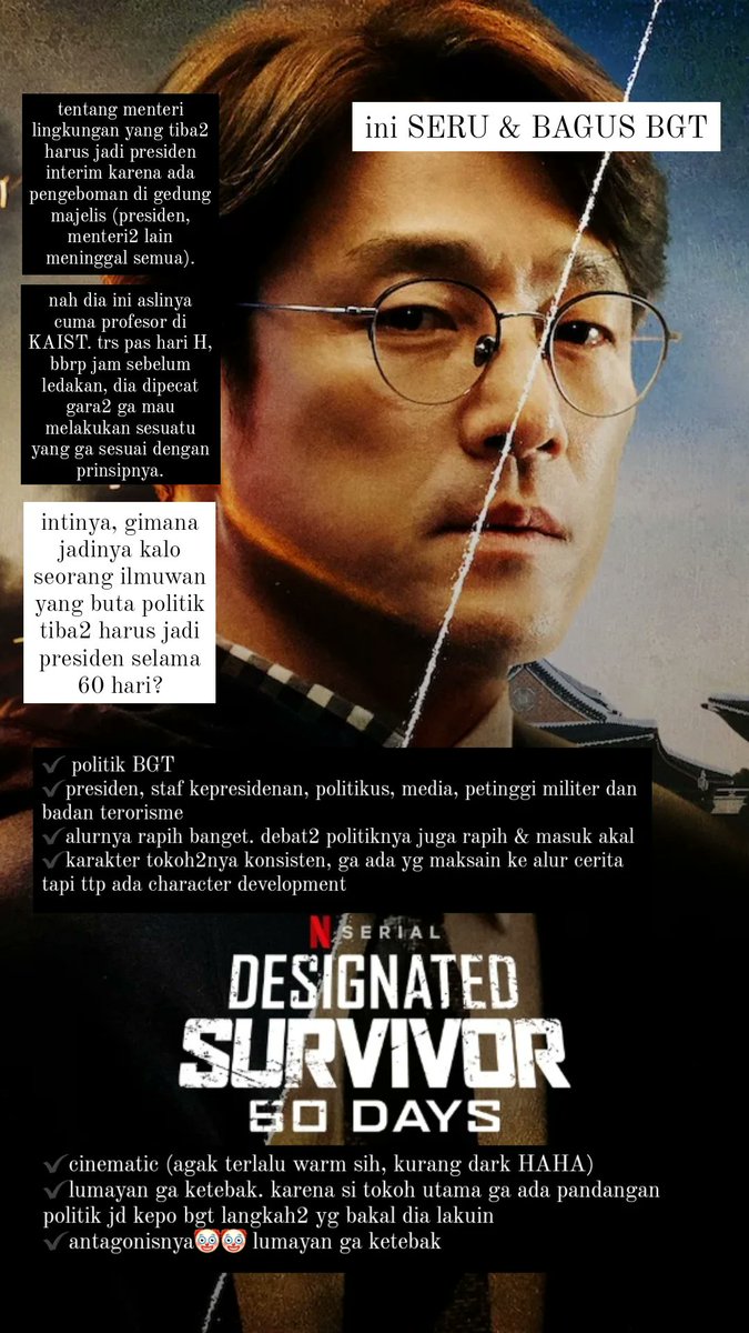 skyemione's tweet photo. review drakor Designated Survivor 60 Days:

#DesignatedSurvivor
#DesignatedSurvivor60Days
#DS60days
#DS60
#JiJinHee
/mager ngetik ulang https://t.co/oVlRx3TsYM
