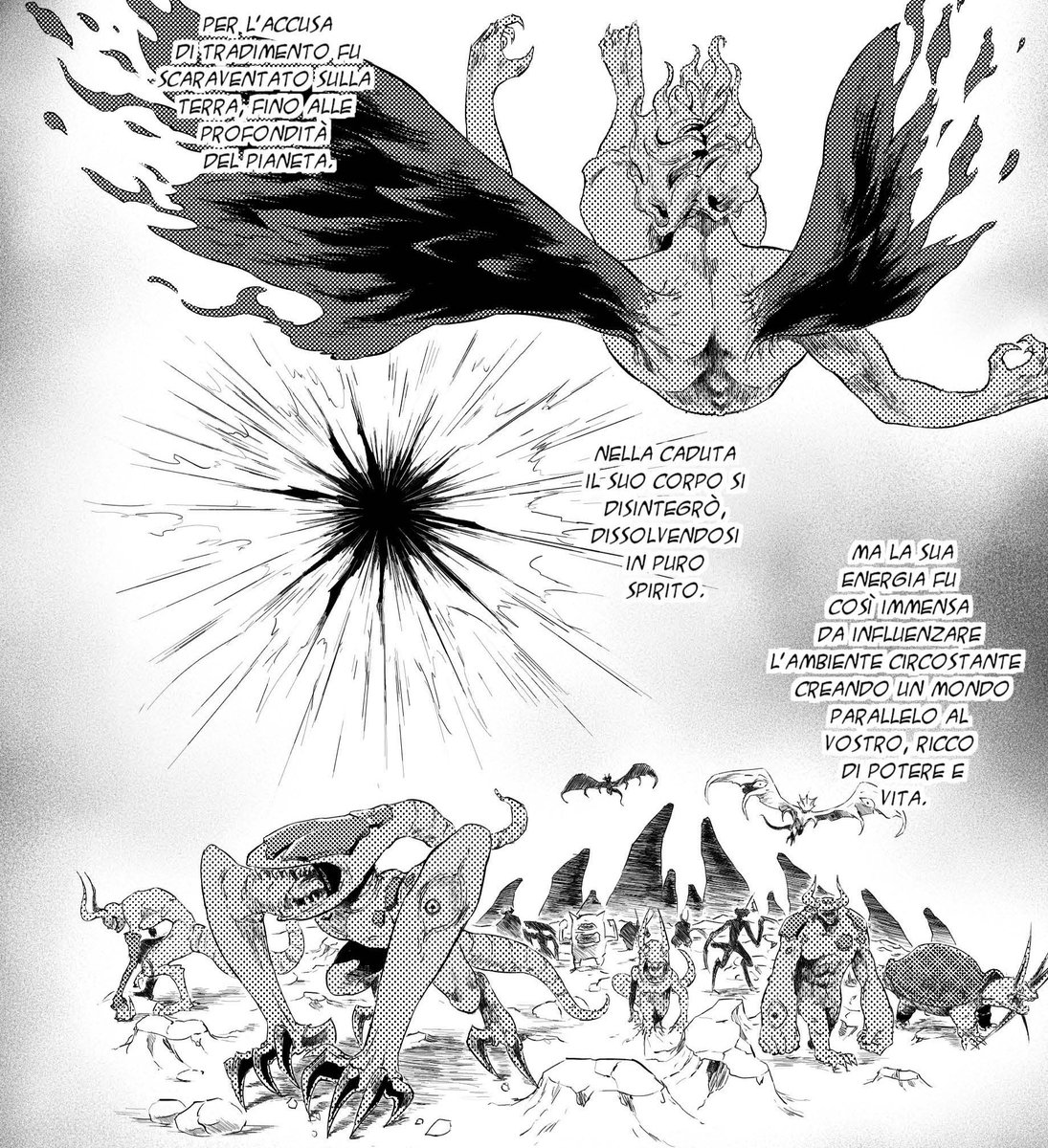 UpperComics's tweet photo. β¨π Un personaggio misterioso ci spiega come nasce l'inferno di Hellcyclopedia, il nuovo manga autoconclusivo dalla penna di Rinaldo Di Lorenzo! πβ¨
Spe', ma quello Γ¨ in basso a destra Γ¨ un demone tartaruga?!? π
#uppercomics #manga #hellcyclopedia #mangaart #madeinitaly https://t.co/EQCUjtTXMO