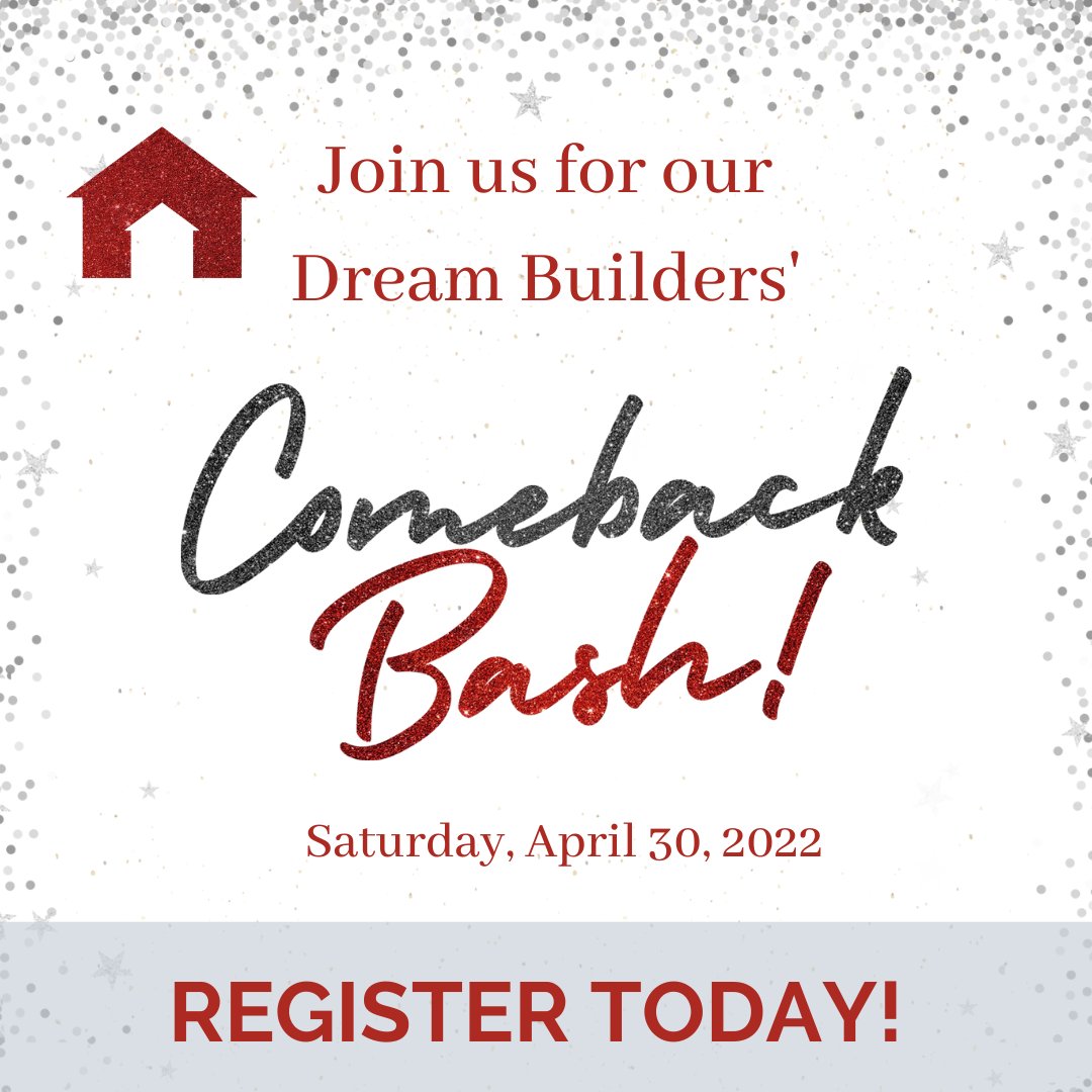 Tickets for our 2022 Dream Builders' Comeback Bash on April 30th are selling fast! Join us for an evening of cocktails, dinner, dancing, a wine pull, a raffle, and silent &amp; live auctions to support our mission. The deadline to register is TODAY, April 8th: one.bidpal.net/hsibash2022