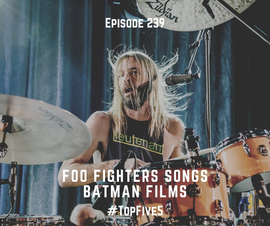 TopFive5pod's tweet photo. EP 239 β Join us as we embark on a #TopFive5 of our favorite #Batman films and #FooFighters songs, in honor of the late, great Taylor Hawkins. Tune in and let us know which movies and songs make your list β cheers!
π§ : https://t.co/GZhWgZ4bwF
πΊ : https://t.co/PZCCztiSCg https://t.co/CFRQcPLr4r