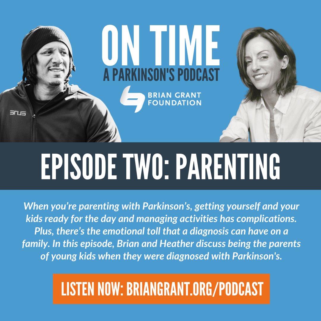 BrianGrantOrg's tweet photo. The second episode of On Time: A Parkinson's Podcast is live! Episode two is all about #parenting with #Parkinsons.

Make sure you join our Facebook Group to discuss the podcast, find community, and get bonus content: https://t.co/PfcbaBOBpK

#LivingWithPD https://t.co/GZGNUeGllT