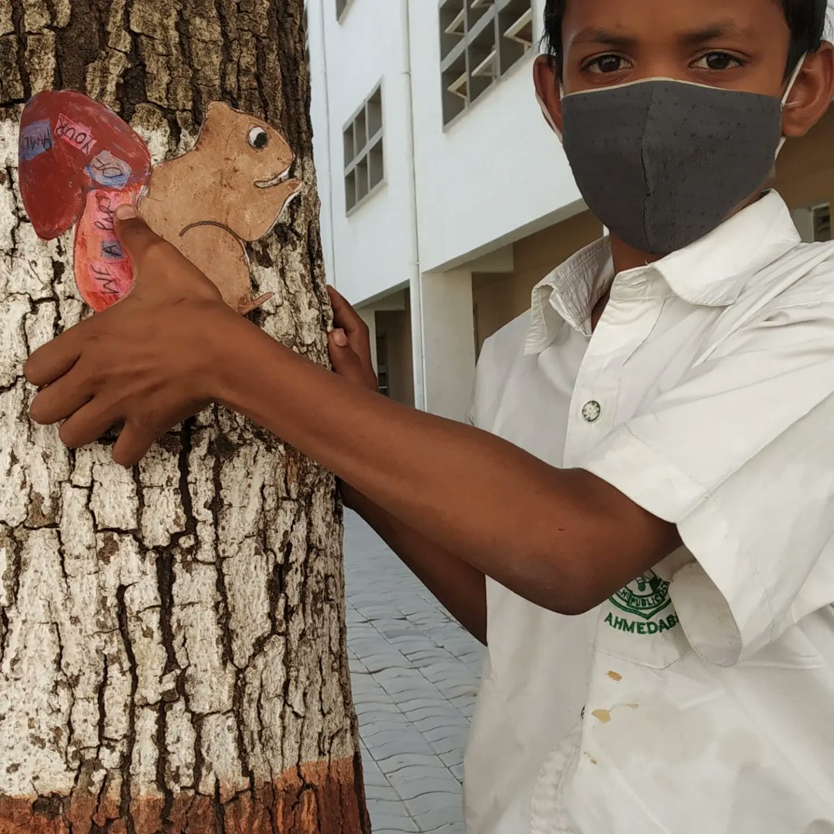 Manjula_Pooja's tweet photo. The students of Prerna-DPS-Bopal class VII created cut outs of squirrel aligning with the poem - 'The Squirrel' observing the bent shape of it's tail resembling a question mark..

#prerna #imagination #creativity #Kalorex #observations #squirrel #savenature #DPSBopal #MPS https://t.co/M8ZZ1TuV7X