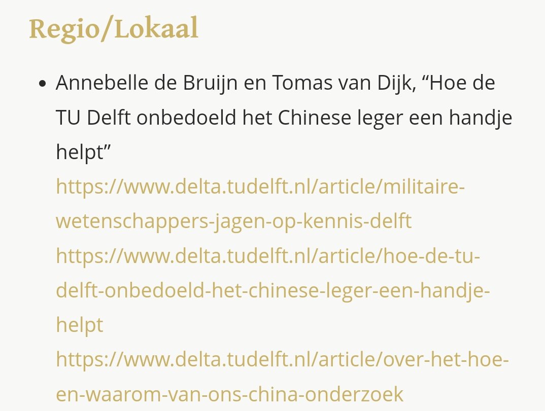 Mooie nominatie @tudelta voor een <a href="/detegel/">De Tegel</a> in categorie lokaal/regionaal. Toont de relevantie van kritische journalistiek door universiteitsbladen. delta.tudelft.nl/article/milita…