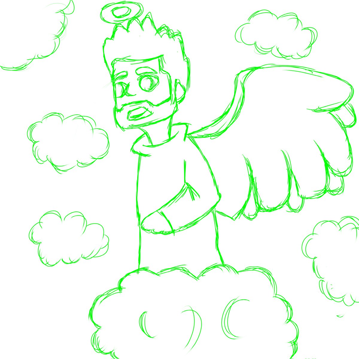 DapoDippy's tweet photo. The sketch Vs the inking and painting https://t.co/Vj0kwlLSdr