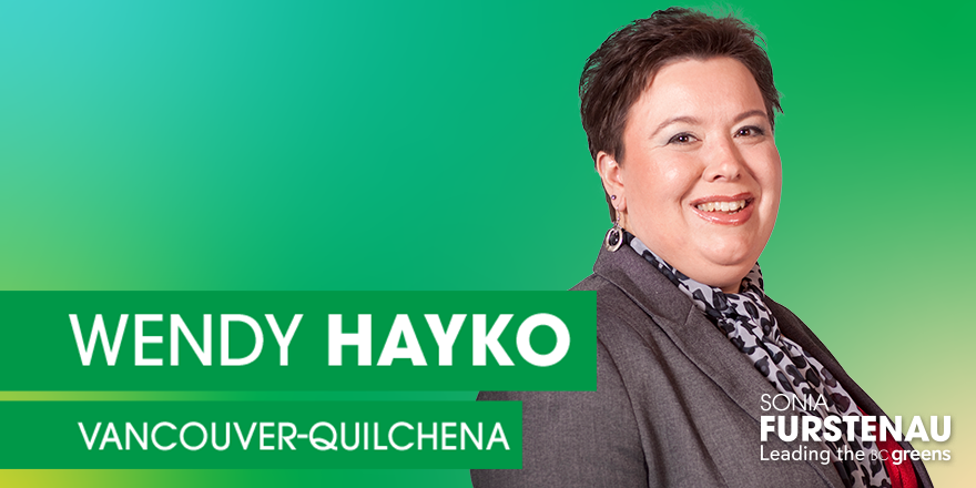 BCGreens's tweet photo. If you're in Vancouver-Quilchena, don't miss @WendyHayko's campaign launch at noon today at Memorial West Park! She'll be joined by @SoniaFurstenau and light food &amp; drinks will be available. RSVP. 👇
https://t.co/ty3gfy6Sx9 #bcpoli #YVR #Vancouver https://t.co/KDhfYFNpDZ