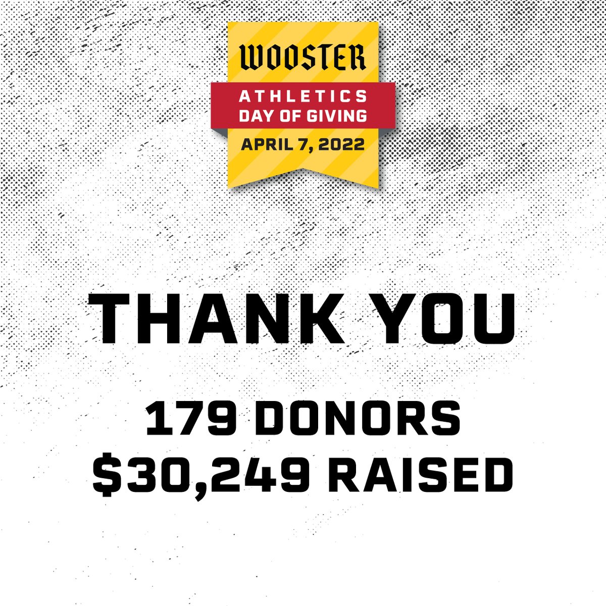 WoosterSports's tweet photo. 179 donors gave $30,249 and unlocked our $3,000 matching gift from The W Association. Thank you for making Athletics Day of Giving a huge success and for cheering on all the student-athletes at The College of Wooster! #ScotsSupportingScots https://t.co/1Y1rcyIf5r