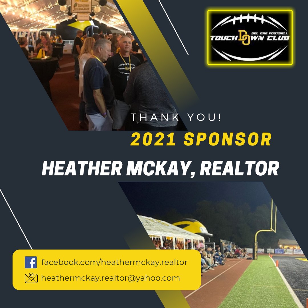 Thank you, Heather McKay for being a 2021 Touchdown Club Sponsor. It was an awesome year, thanks to amazing people like yourself. We look forward to 2022! #deloroeagles #delorofootball #dotouchdownclub #2021 #sponsor #heathermckayrealtor